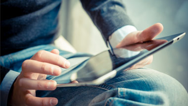 Man on Tablet