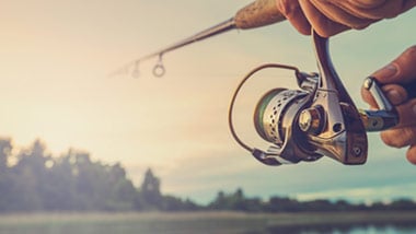casting with a fishing pole