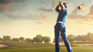 golfer swinging
